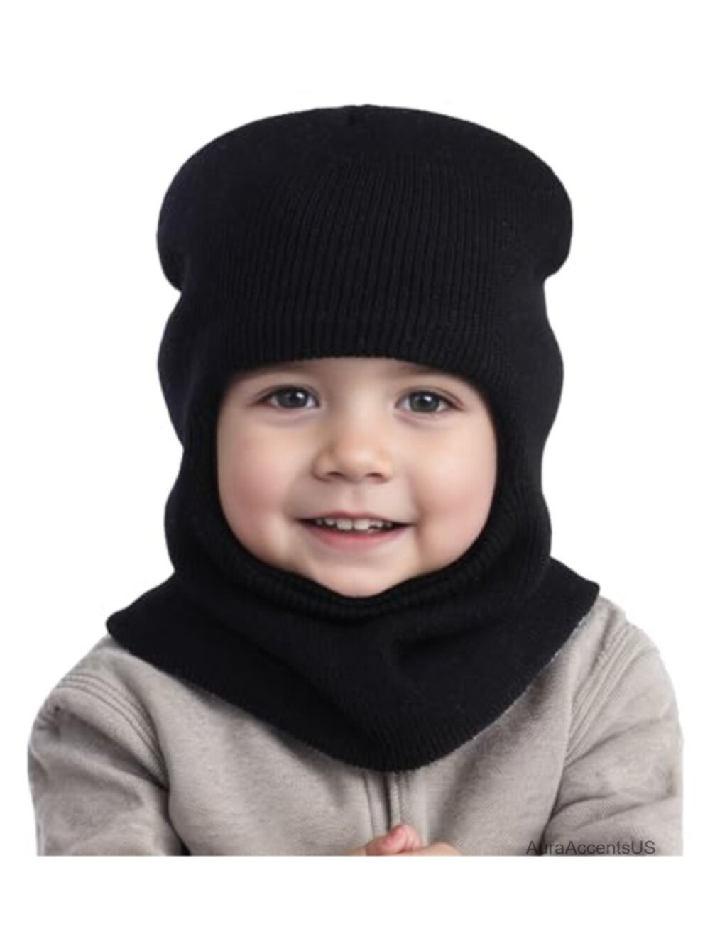 Baby Winter Hat Scarf Set Knit Beanie Toddler Windproof Fleece 1-6Y